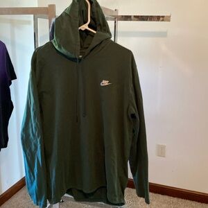 Mens xlg hunter green light weight hoodie Nike